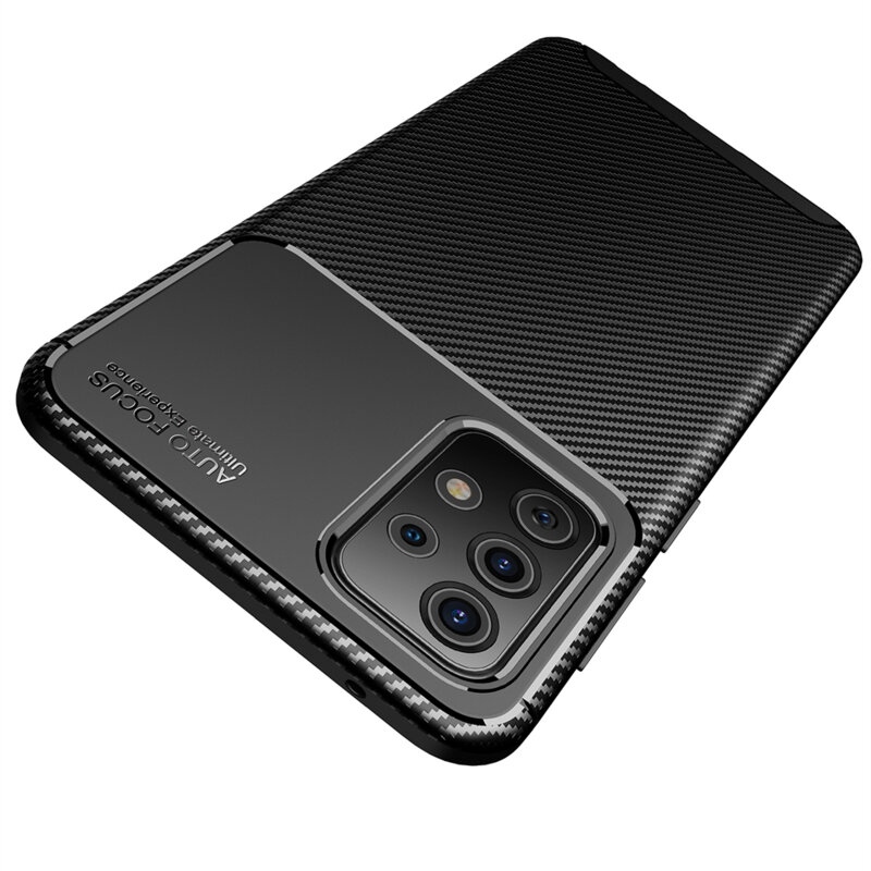 Husa Samsung Galaxy A52 5G Techsuit CarbonFiber, negru