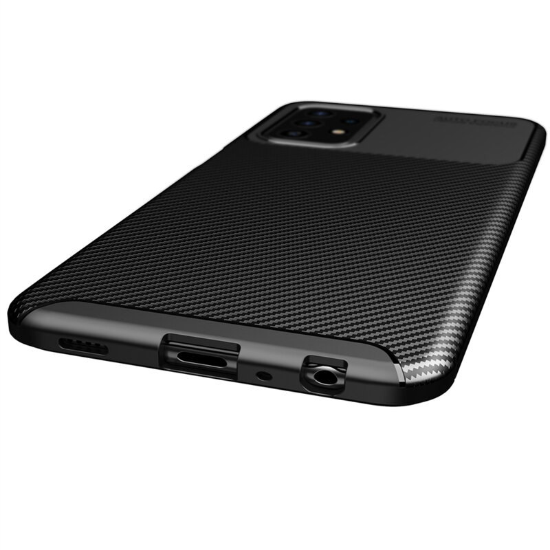 Husa Samsung Galaxy A52 5G Techsuit CarbonFiber, negru