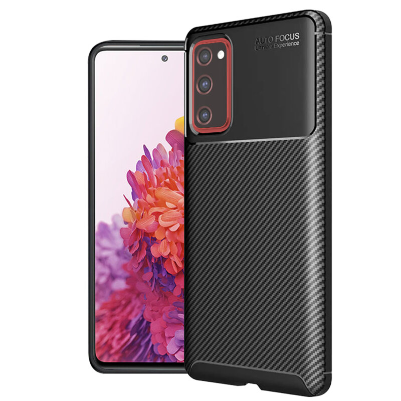 Husa Samsung Galaxy S20 FE Techsuit CarbonFiber, negru