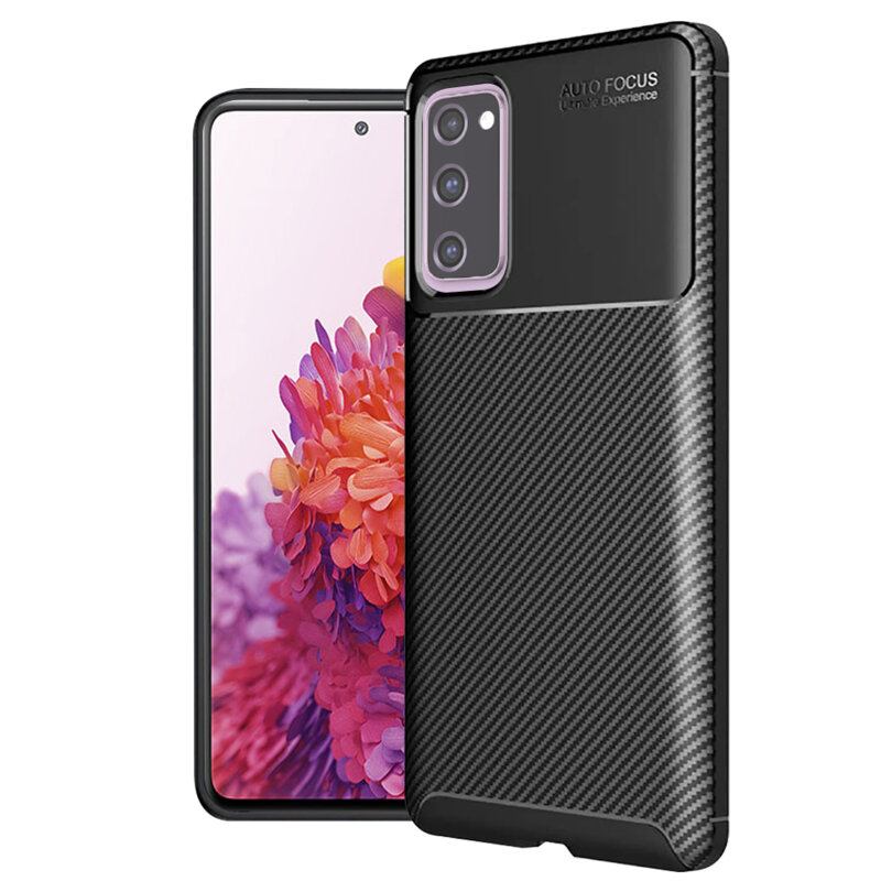 Husa Samsung Galaxy S20 FE 5G Techsuit CarbonFiber, negru