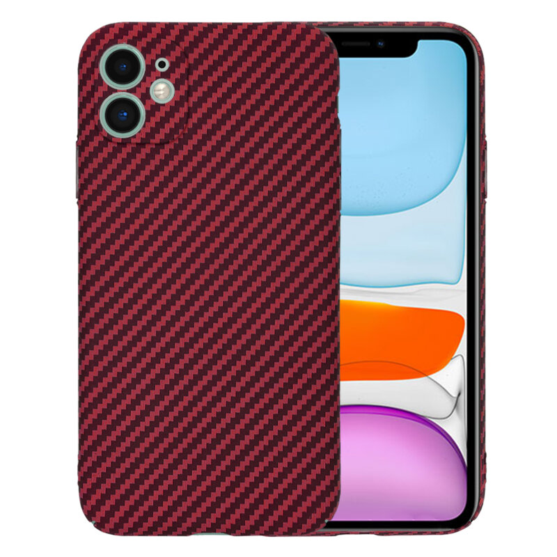 Husa iPhone 11 Techsuit Carbonite FiberShell, rosu