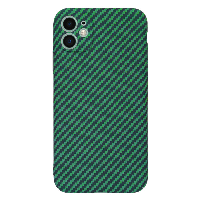 Husa iPhone 11 Techsuit Carbonite FiberShell, verde