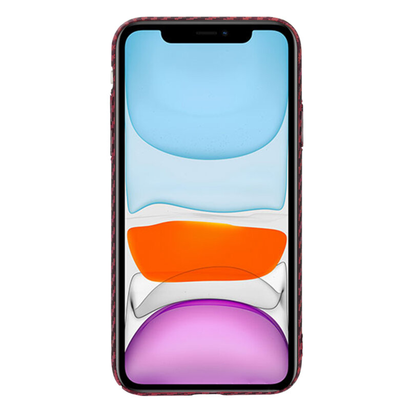 Husa iPhone 11 Techsuit Carbonite FiberShell, rosu