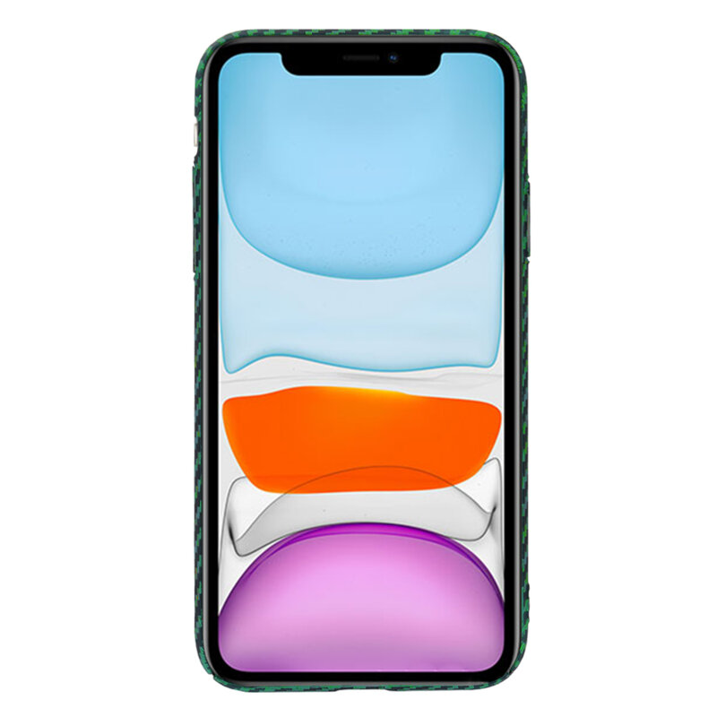 Husa iPhone 11 Techsuit Carbonite FiberShell, verde