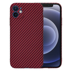 Husa iPhone 12 Techsuit Carbonite FiberShell, rosu