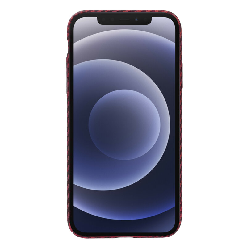 Husa iPhone 12 Techsuit Carbonite FiberShell, rosu