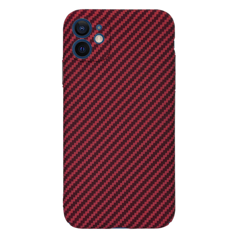 Husa iPhone 12 Techsuit Carbonite FiberShell, rosu