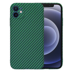 Husa iPhone 12 Techsuit Carbonite FiberShell, verde