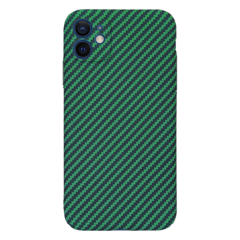 Husa iPhone 12 Techsuit Carbonite FiberShell, verde