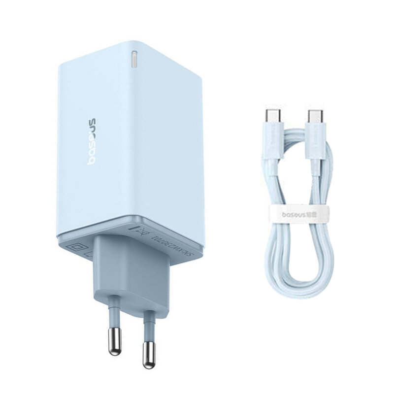 Incarcator priza GaN USB Type-C + cablu Type-C Baseus, 65W, P10162701313-00