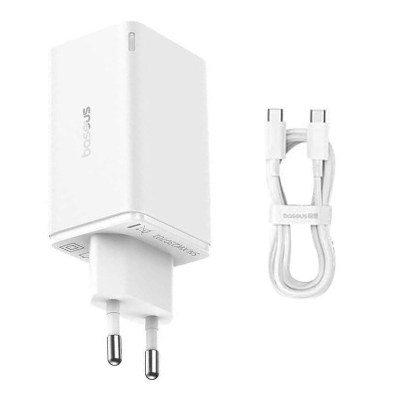Incarcator priza GaN USB Type-C + cablu Type-C Baseus, 65W, P10162701213-00