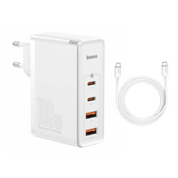 Incarcator 2xUSB QC3.0/2xType-C PD100W + cablu Baseus, CCGAN2P-L02