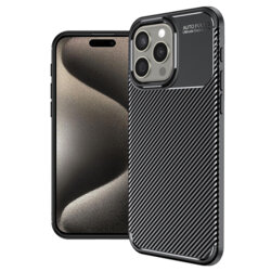 Husa iPhone 15 Pro Max Techsuit CarbonFiber, negru
