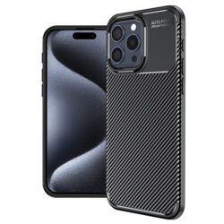 Husa iPhone 15 Pro Techsuit CarbonFiber, negru