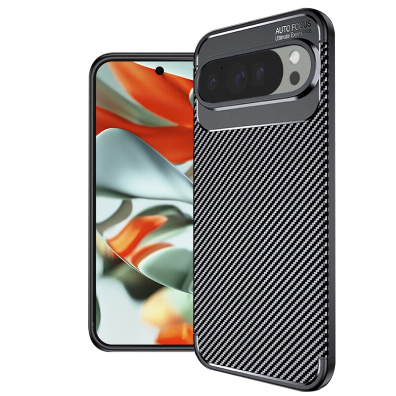 Husa Google Pixel 9 Pro XL Techsuit CarbonFiber, negru