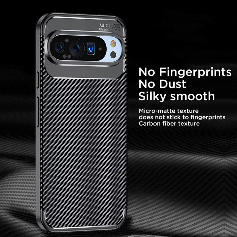Husa Google Pixel 9 Pro XL Techsuit CarbonFiber, negru