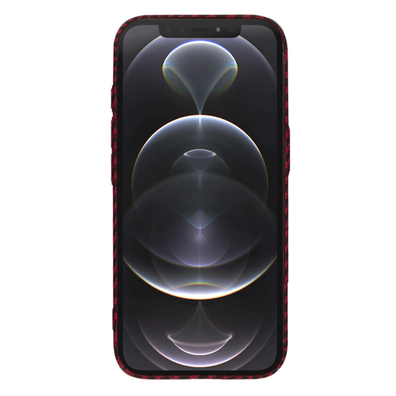 Husa iPhone 12 Pro Techsuit Carbonite FiberShell, rosu