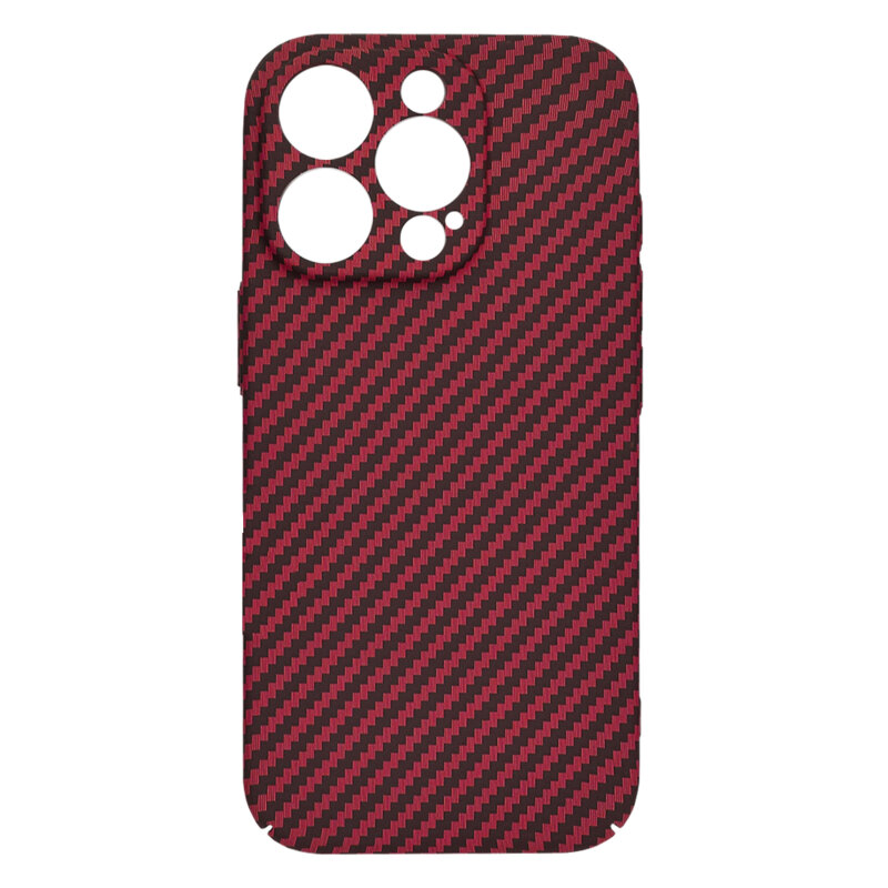 Husa iPhone 12 Pro Techsuit Carbonite FiberShell, rosu