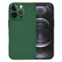 Husa iPhone 12 Pro Techsuit Carbonite FiberShell, verde