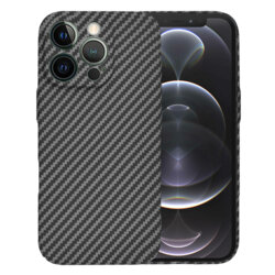 Husa iPhone 12 Pro Techsuit Carbonite FiberShell, negru