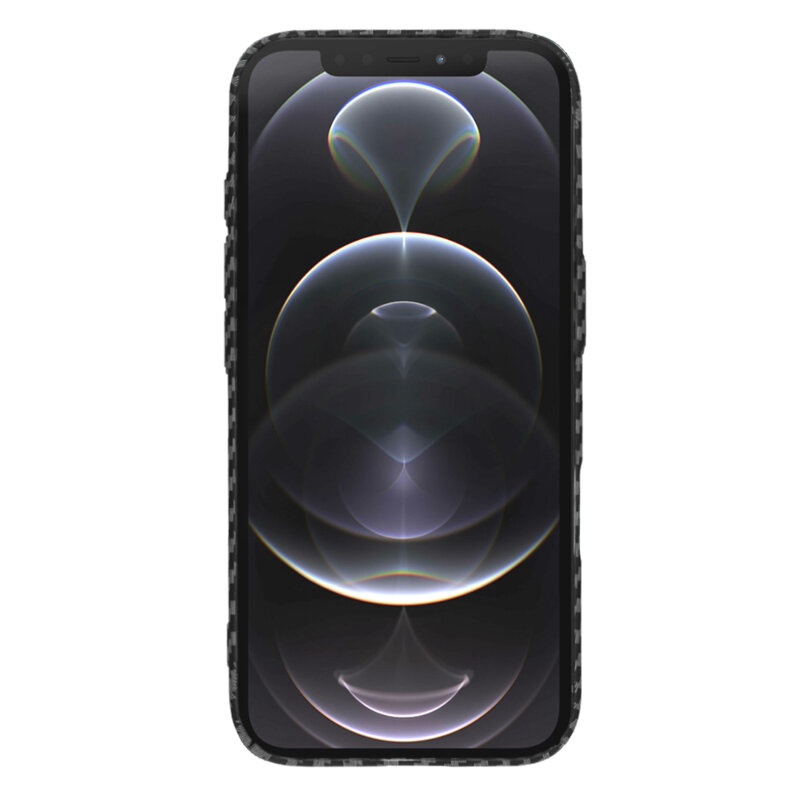 Husa iPhone 12 Pro Techsuit Carbonite FiberShell, negru