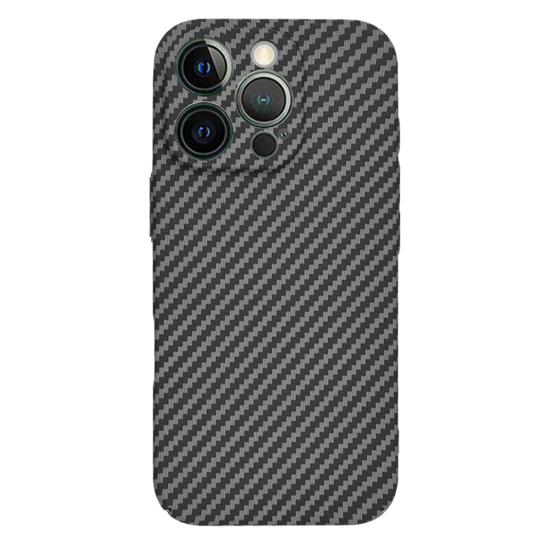 Husa iPhone 12 Pro Techsuit Carbonite FiberShell, negru