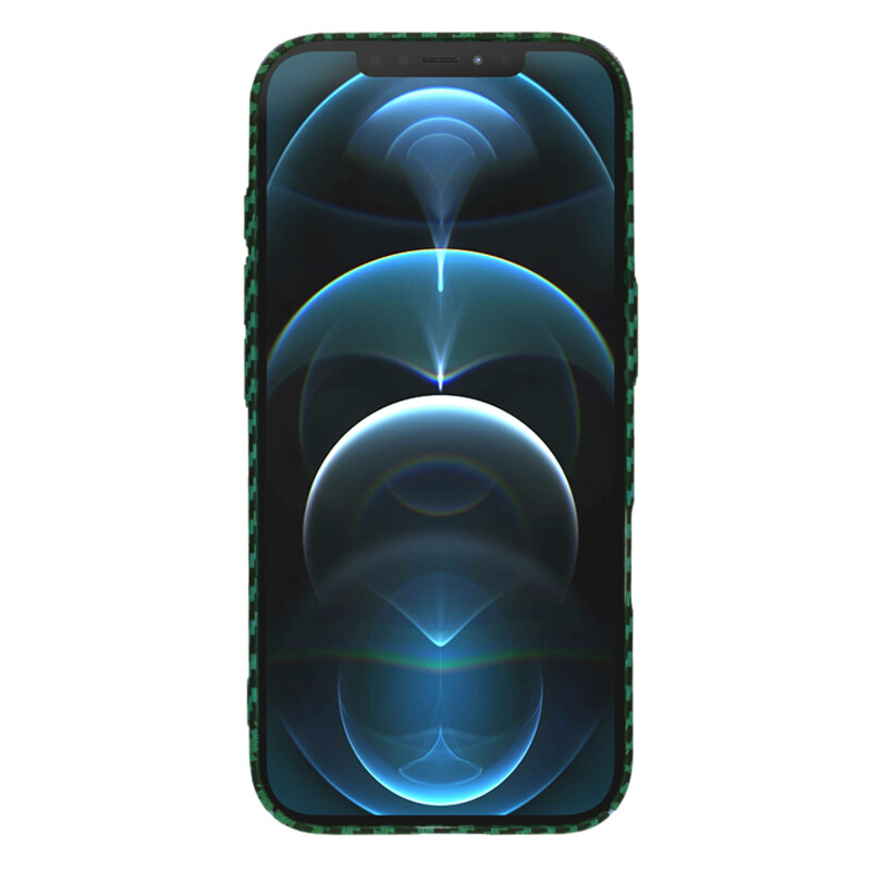 Husa iPhone 12 Pro Max Techsuit Carbonite FiberShell, verde