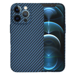 Husa iPhone 12 Pro Max Techsuit Carbonite FiberShell, cyan