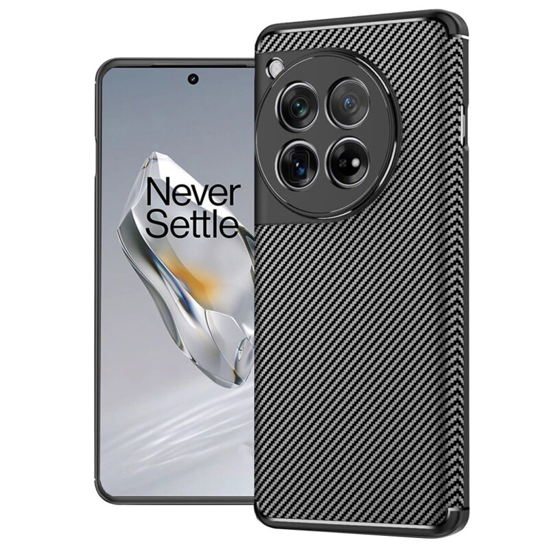 Husa OnePlus 12 Techsuit CarbonFiber, negru