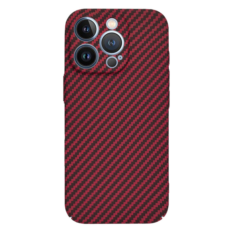 Husa iPhone 13 Pro Max Techsuit Carbonite FiberShell, rosu