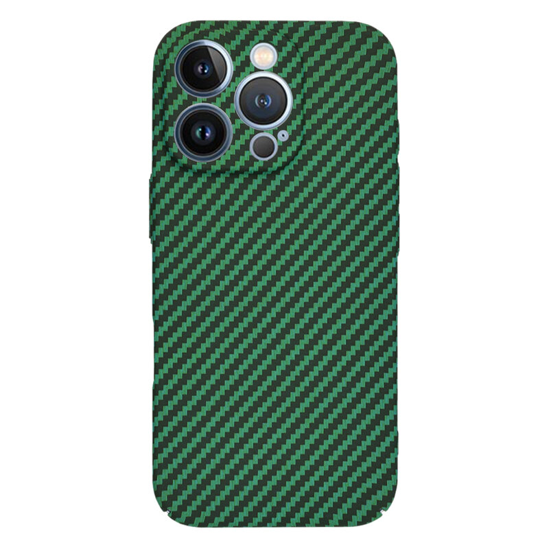 Husa iPhone 13 Pro Max Techsuit Carbonite FiberShell, verde