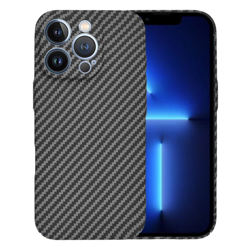 Husa iPhone 13 Pro Max Techsuit Carbonite FiberShell, negru