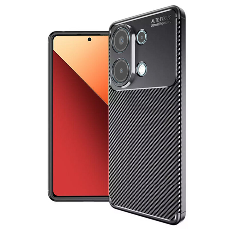 Husa Xiaomi Redmi Note 13 Pro 4G Techsuit CarbonFiber, negru