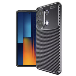 Husa Xiaomi Poco M6 Pro 4G Techsuit CarbonFiber, negru