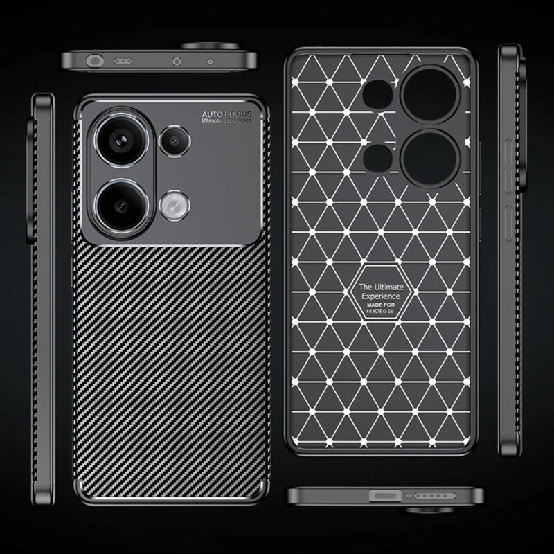 Husa Xiaomi Poco M6 Pro 4G Techsuit CarbonFiber, negru