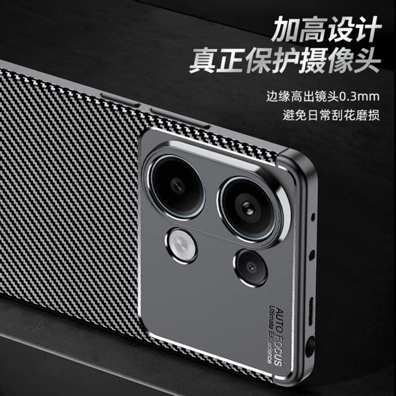 Husa Xiaomi Poco M6 Pro 4G Techsuit CarbonFiber, negru
