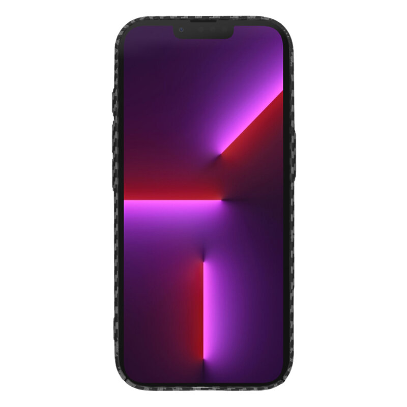 Husa iPhone 13 Pro Techsuit Carbonite FiberShell, negru