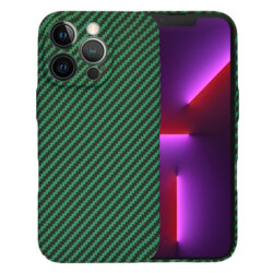 Husa iPhone 13 Pro Techsuit Carbonite FiberShell, verde