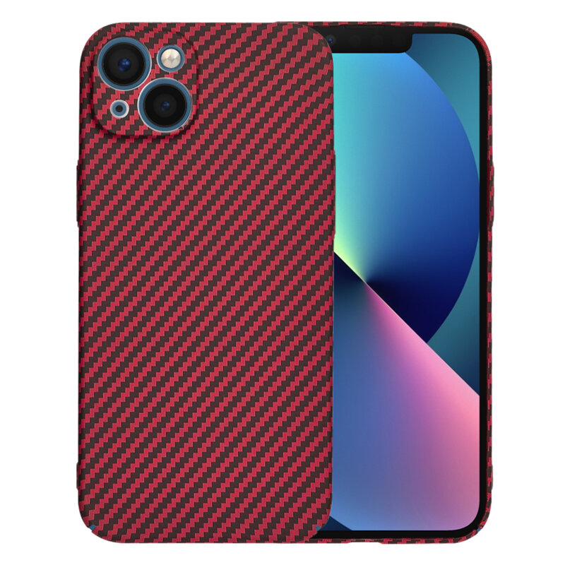 Husa iPhone 13 Techsuit Carbonite FiberShell, rosu