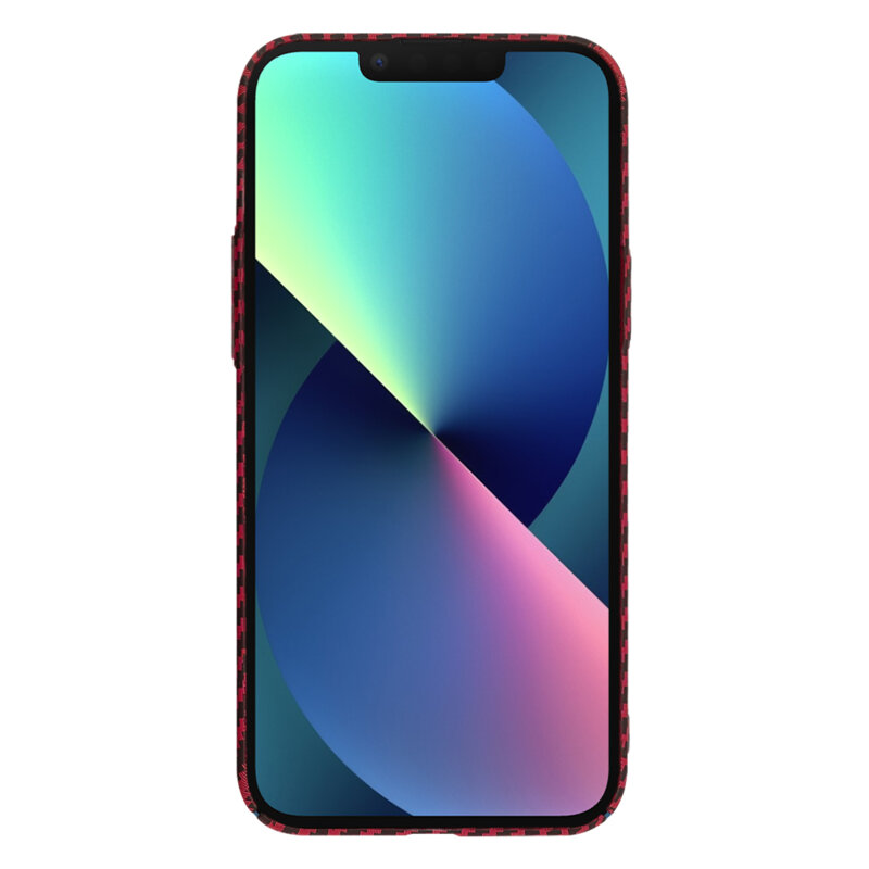 Husa iPhone 13 Techsuit Carbonite FiberShell, rosu