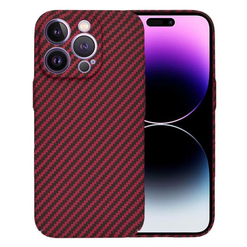 Husa iPhone 14 Pro Max Techsuit Carbonite FiberShell, rosu