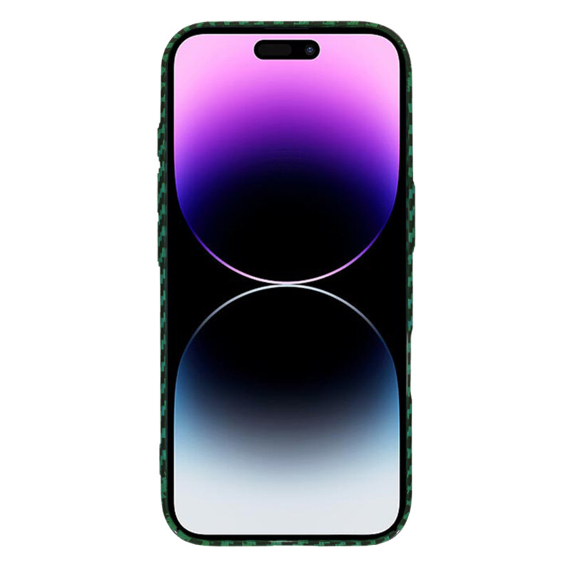 Husa iPhone 14 Pro Max Techsuit Carbonite FiberShell, verde