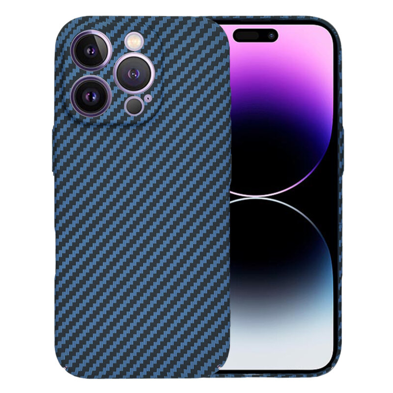 Husa iPhone 14 Pro Max Techsuit Carbonite FiberShell, cyan