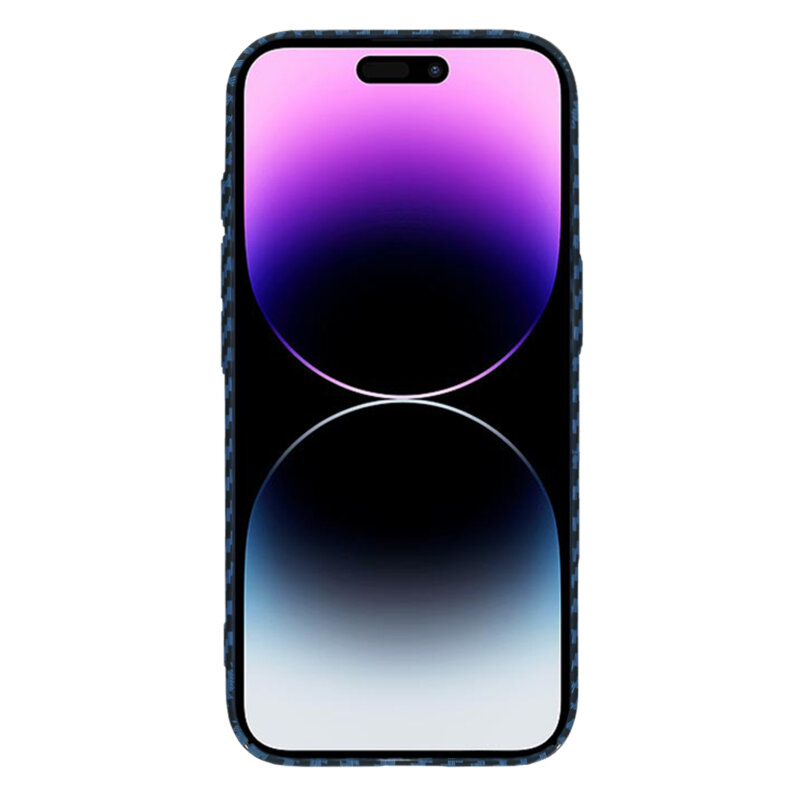 Husa iPhone 14 Pro Max Techsuit Carbonite FiberShell, cyan