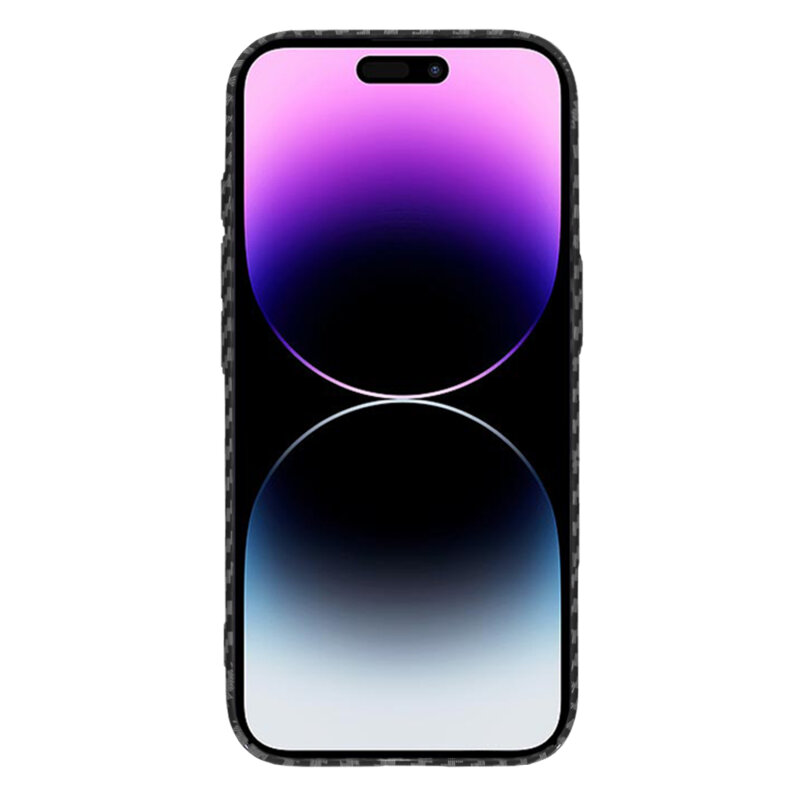 Husa iPhone 14 Pro Max Techsuit Carbonite FiberShell, negru