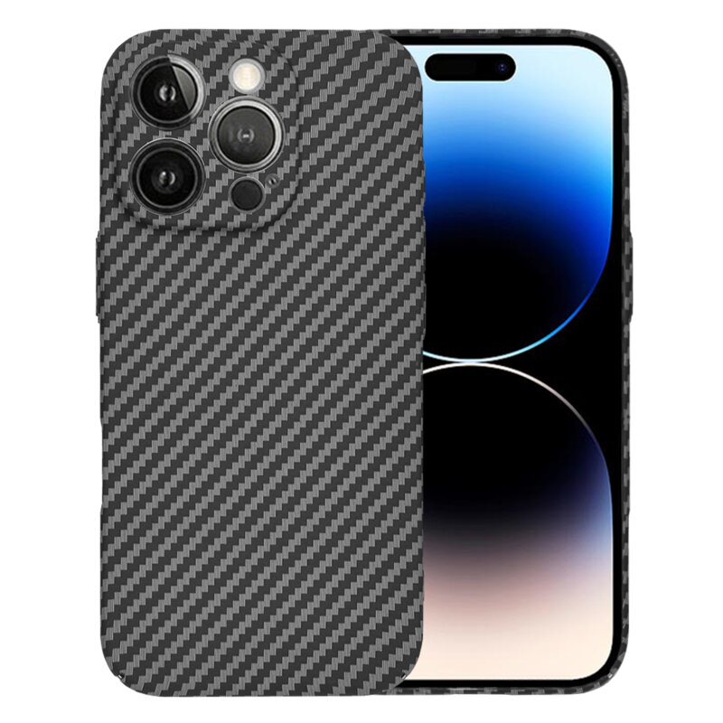 Husa iPhone 14 Pro Techsuit Carbonite FiberShell, negru