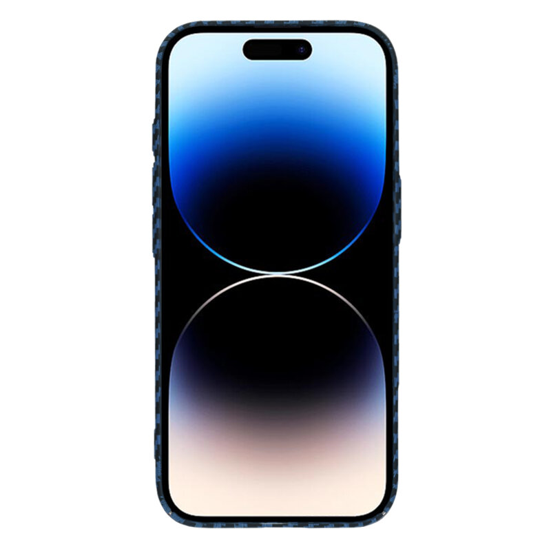 Husa iPhone 14 Pro Techsuit Carbonite FiberShell, cyan