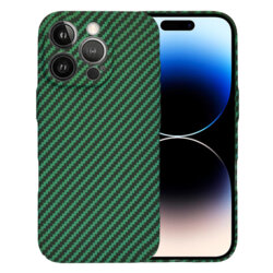 Husa iPhone 14 Pro Techsuit Carbonite FiberShell, verde