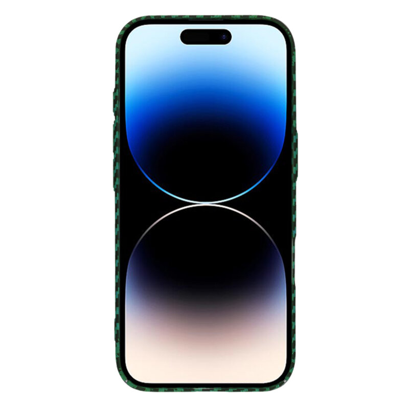Husa iPhone 14 Pro Techsuit Carbonite FiberShell, verde