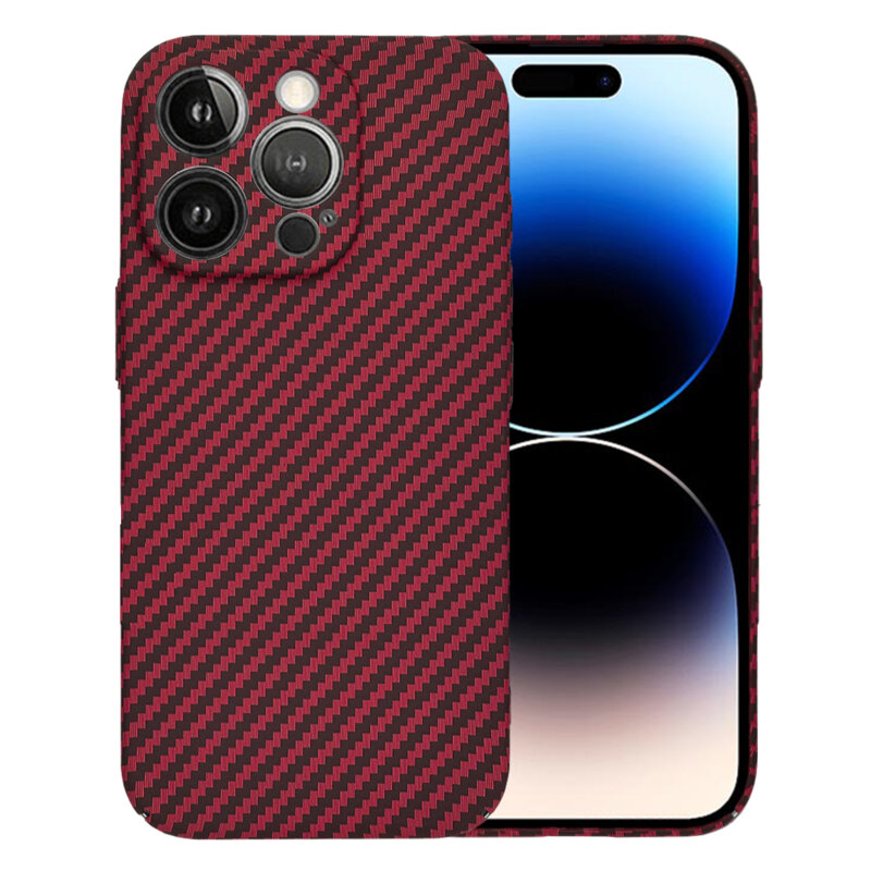Husa iPhone 14 Pro Techsuit Carbonite FiberShell, rosu